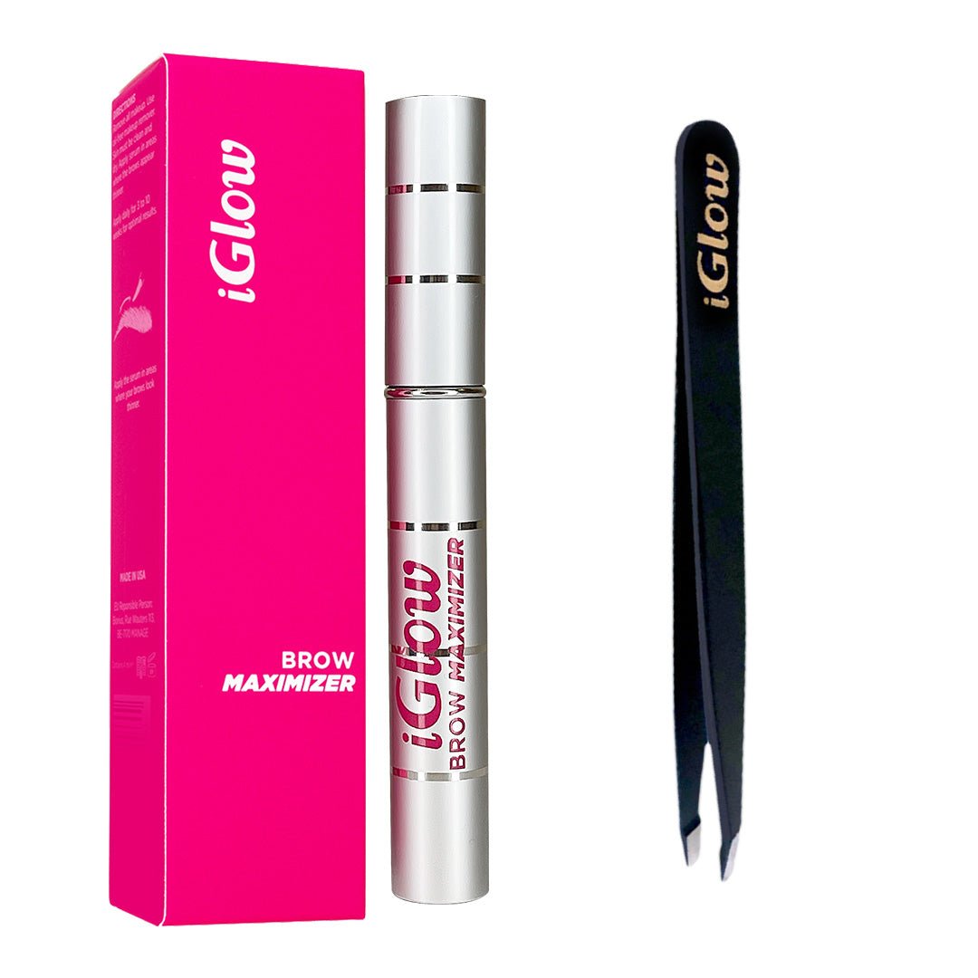 iGlow Brow Maximizer + iGlow Slanted Tweezer - iGlow Cosmetics