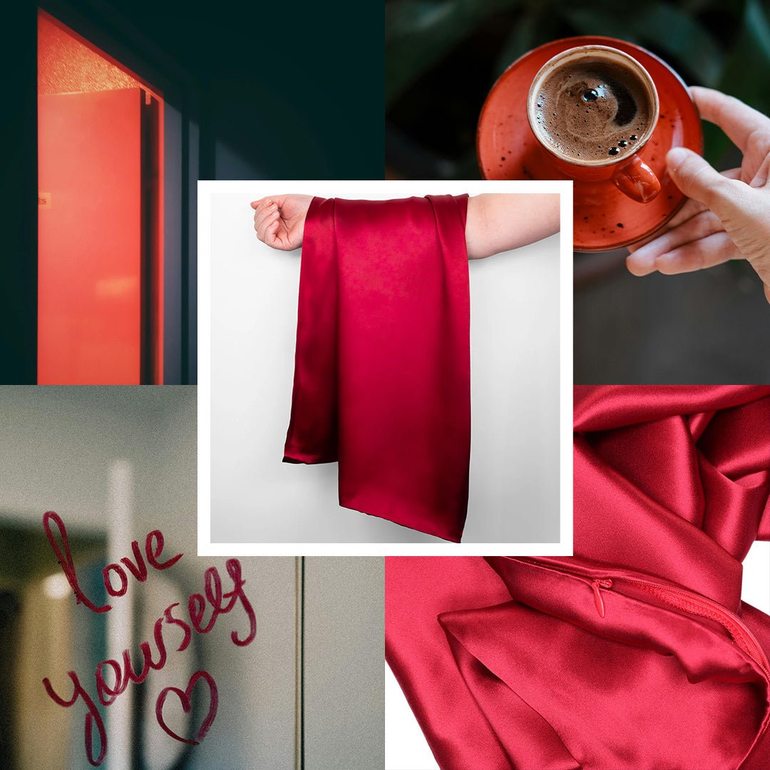 iGlow Silk Pillowcase - Red Desire - iGlow Cosmetics