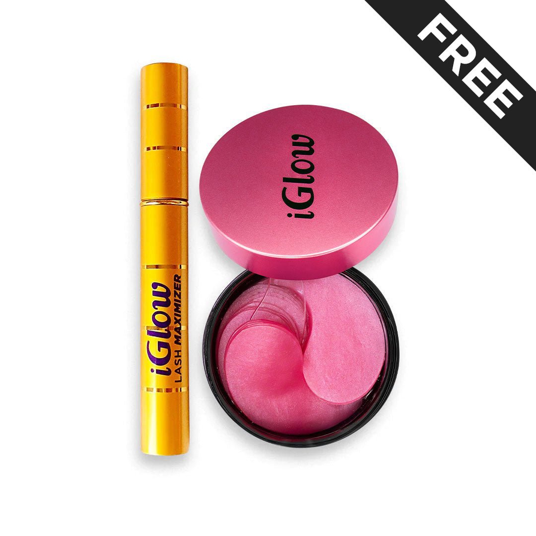 iGlow Lash Maximizer and free iGlow Raspberry Under-eye Patches - iGlow Cosmetics