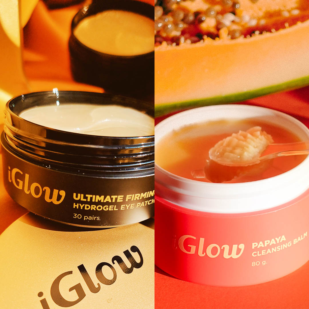 iGlow Under-eye Patches and iGlow Papaya Cleansing Balm