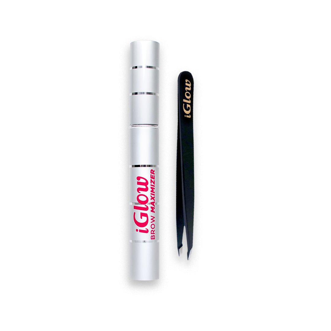 iGlow Brow Maximizer + iGlow Slanted Tweezer - iGlow Cosmetics