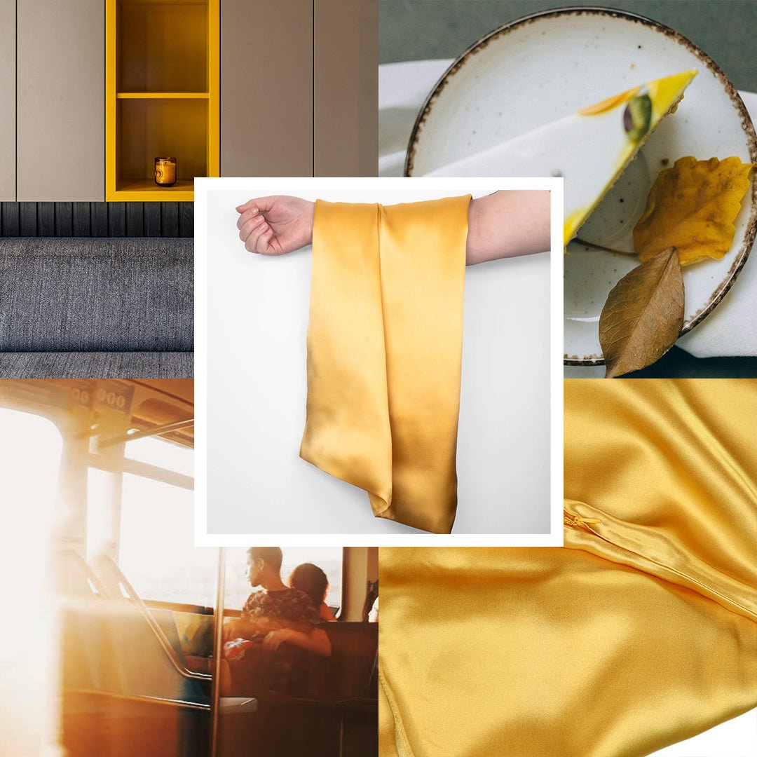 iGlow Silk Pillowcase - Divine Gold - iGlow Cosmetics