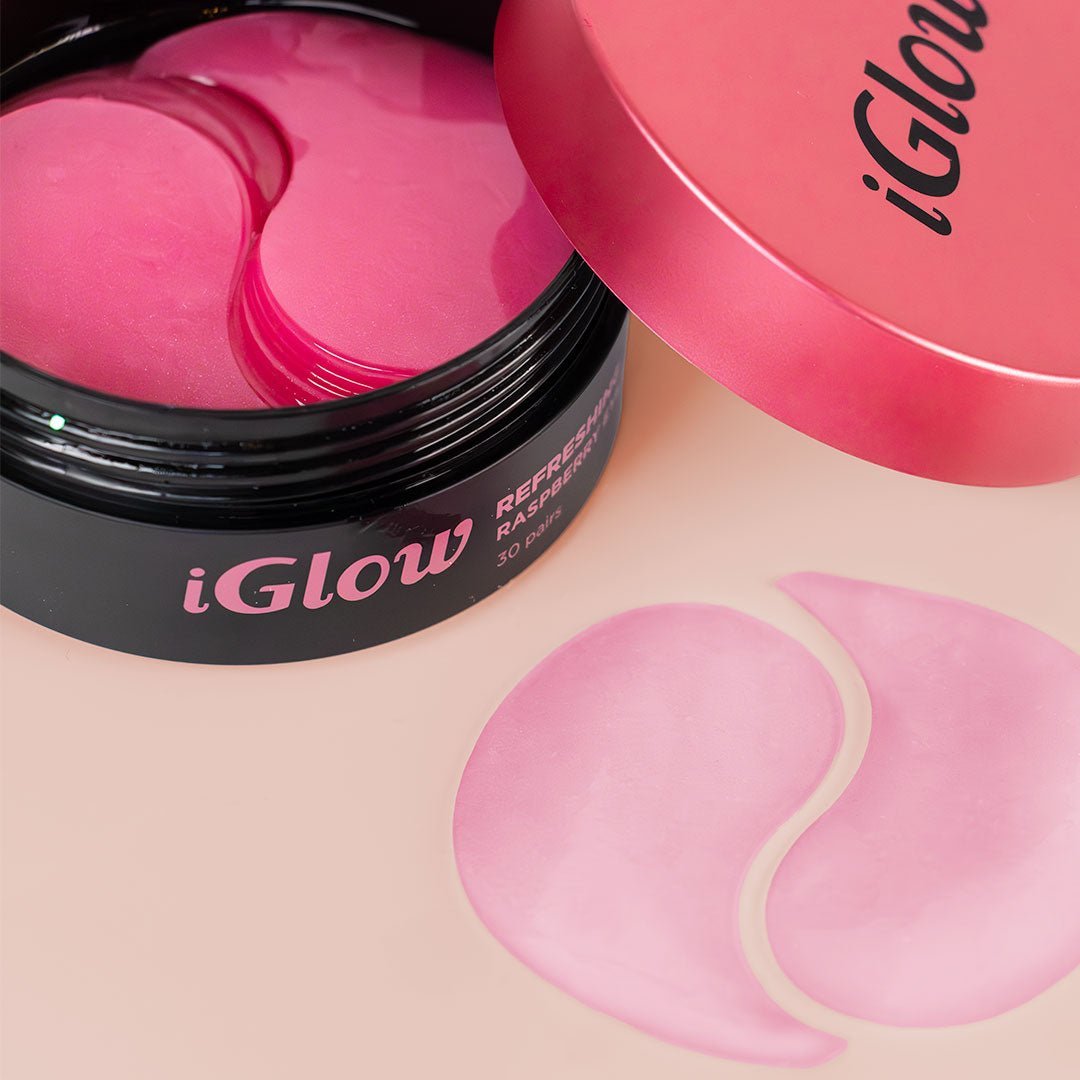 2x iGlow Refreshing Raspberry Eye Patches - iGlow Cosmetics