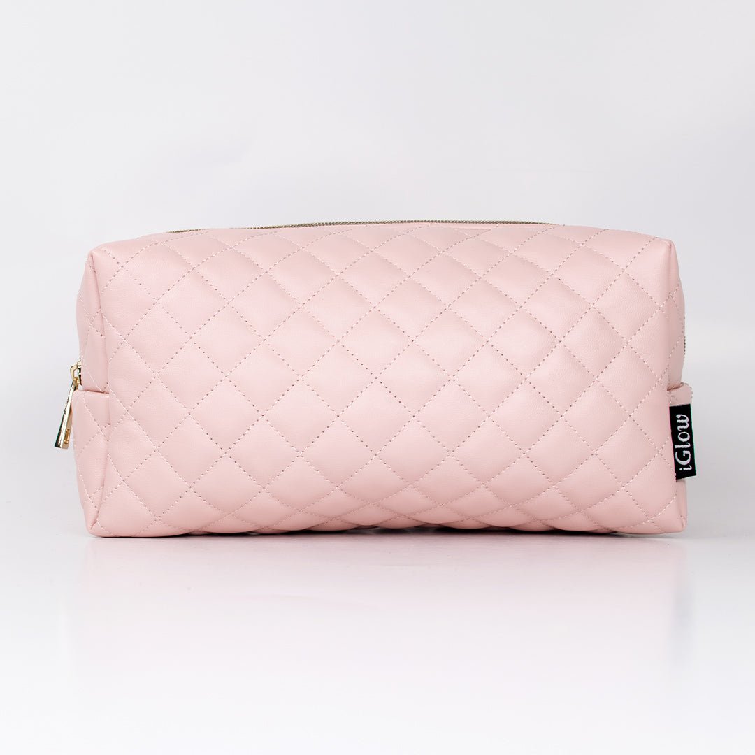 iGlow Cosmetic Bag - Pink - iGlow Cosmetics