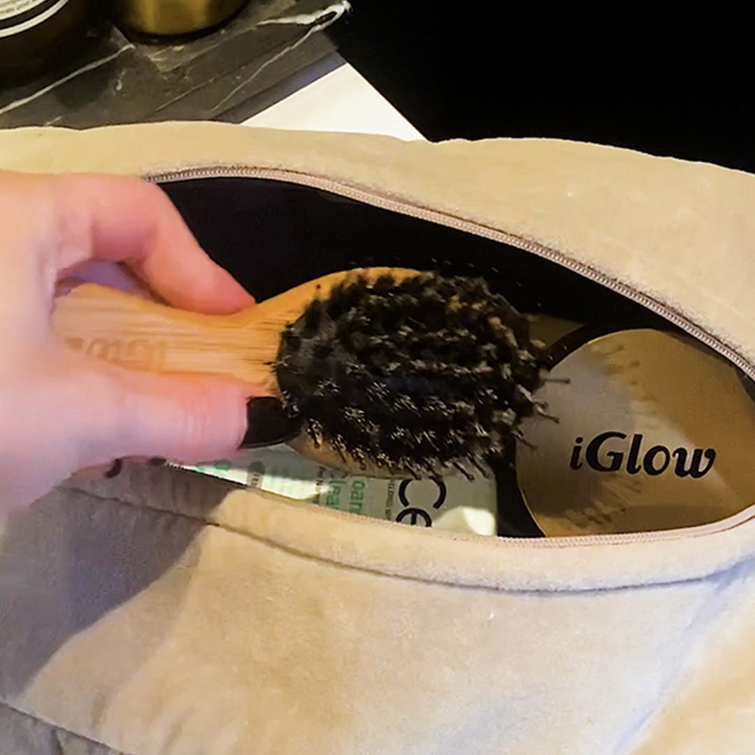 iGlow Hair Brush Mini - iGlow Cosmetics