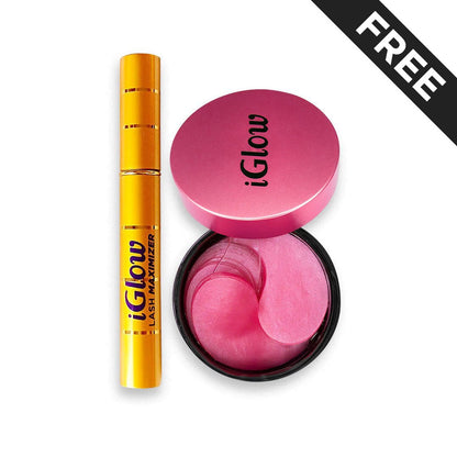 iGlow Lash Maximizer and free iGlow Raspberry Under-eye Patches - iGlow Cosmetics
