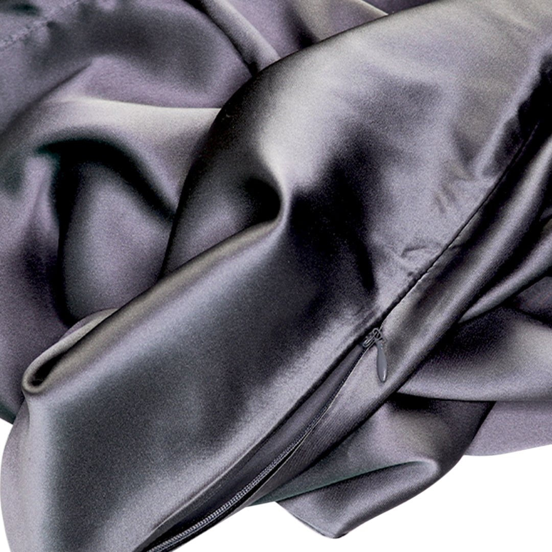 iGlow Silk Pillowcase - Grey Shadows - iGlow Cosmetics