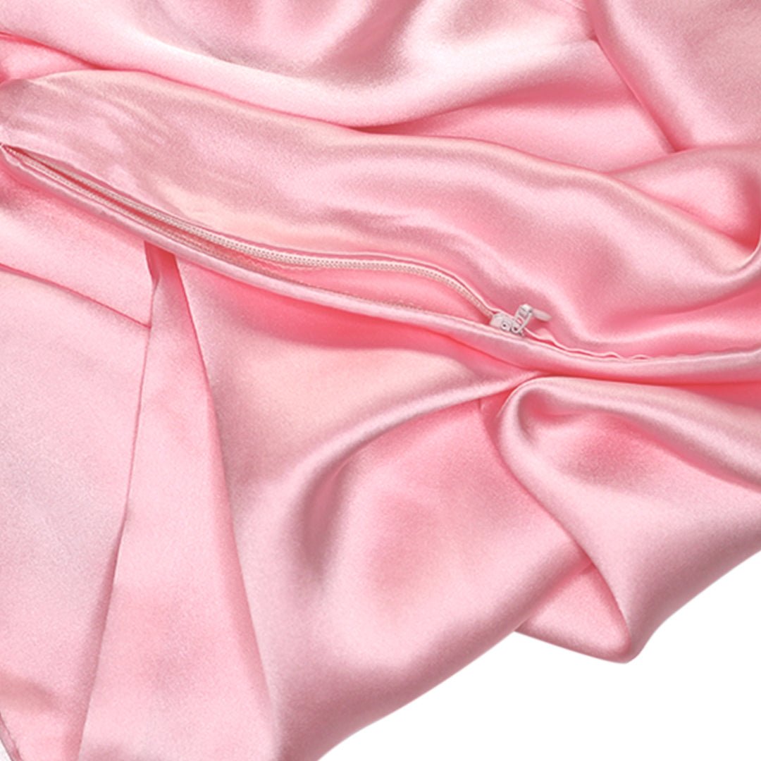 iGlow Silk Pillowcase - Pink Bliss - iGlow Cosmetics