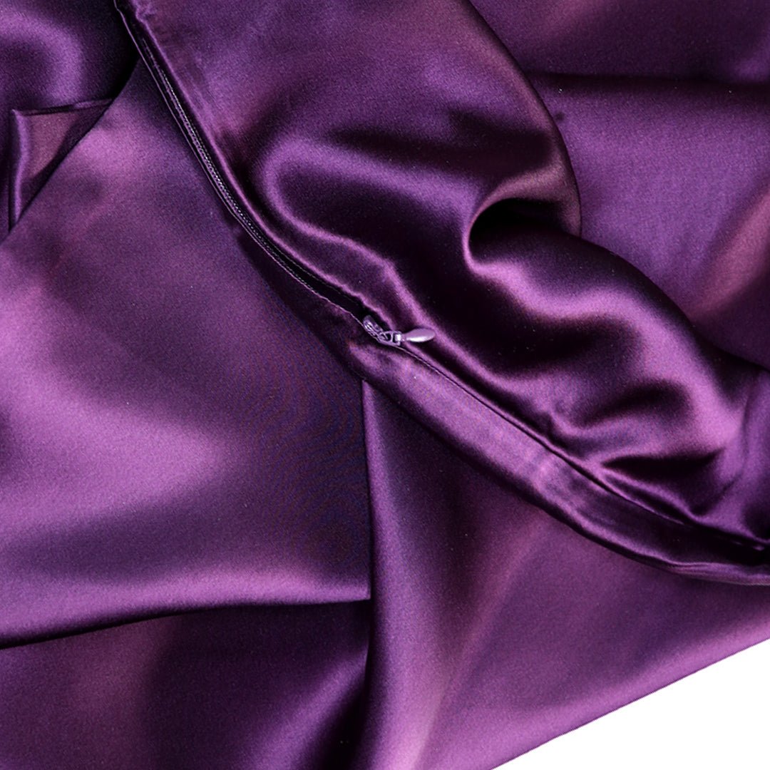 iGlow Silk Pillowcase - Purple Sky - iGlow Cosmetics