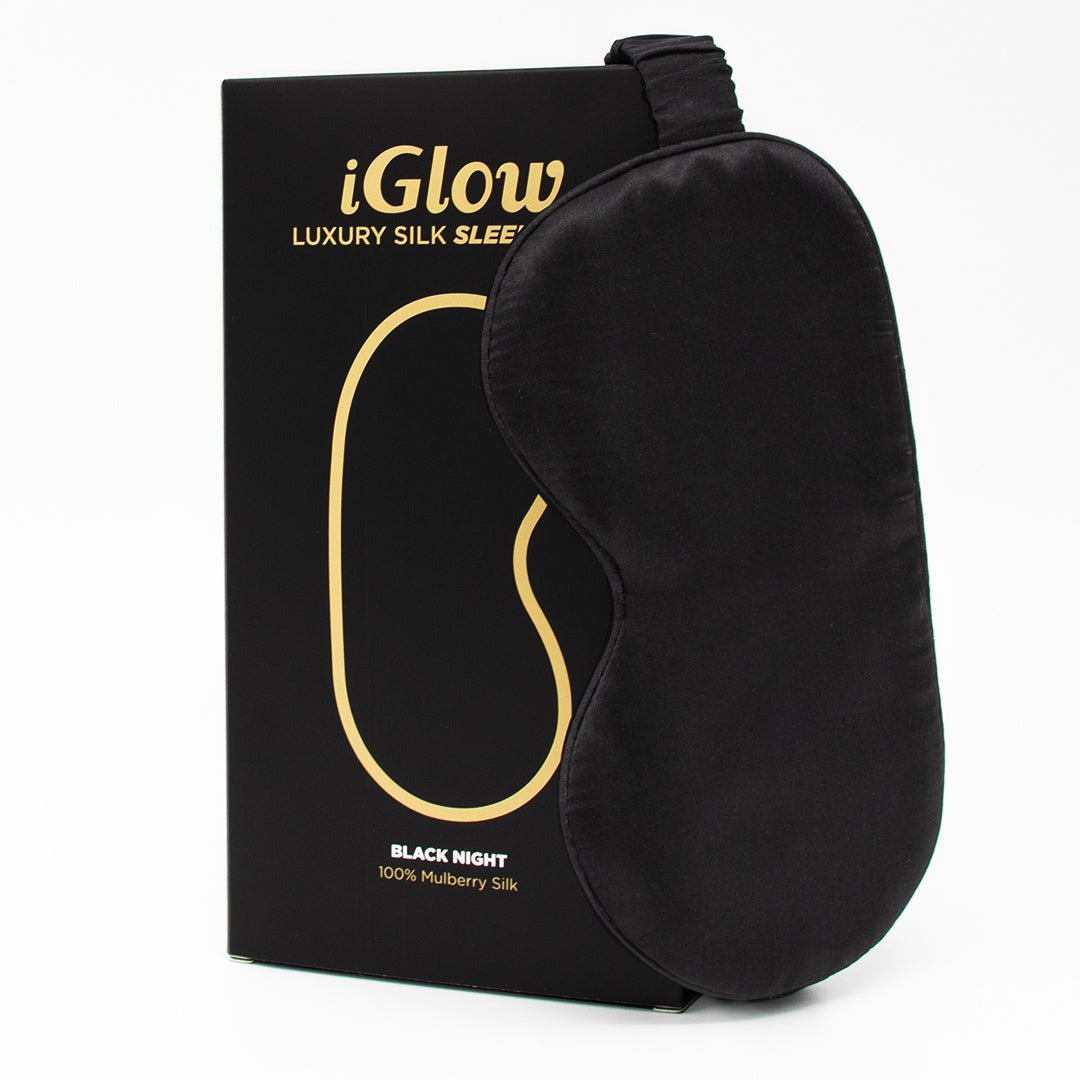 iGlow Silk Sleep Mask Black Night - iGlow Cosmetics